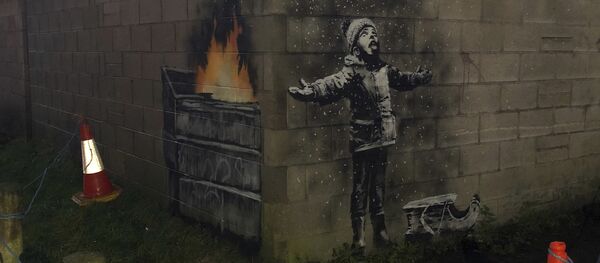 Новое граффити Бэнкса появилось на улицах Уэльса - Sputnik Казахстан