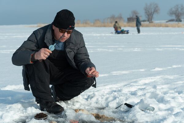 Подледная рыбалка на Капчагайском водохранилище - Sputnik Казахстан