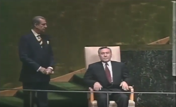 Первое выступление президента Республики Казахстан Нурсултана Назарбаева в ООН - Sputnik Казахстан