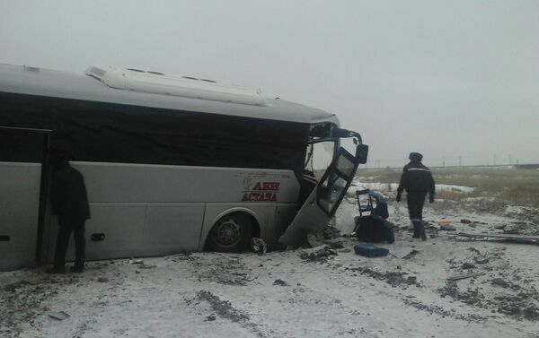 Автобус съехал в кювет в Акмолинской области - Sputnik Казахстан