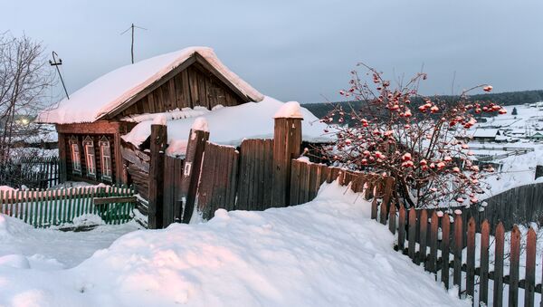 Деревня зимой, архивное фото - Sputnik Қазақстан