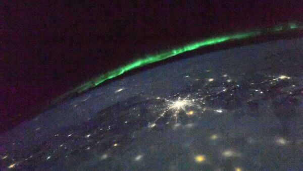 Полярное сияние на Земле, снятое с Международной космической станции - Sputnik Казахстан