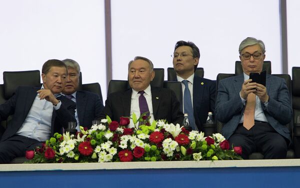 Президент Казахстана Нурсултан Назарбаев на Кубке Дэвиса - Sputnik Казахстан