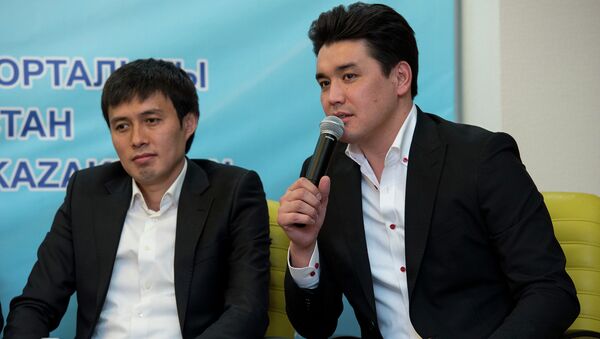 Пресс-конференция в Министерстве культуры и спорта РК. Нурболат Абдуллин (справа) - Sputnik Казахстан
