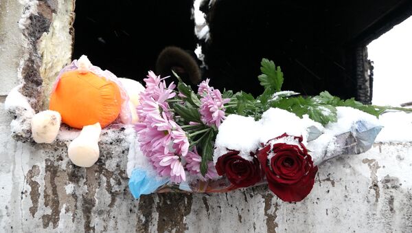 Похороны 5 девочек, погибших при пожаре в Астане - Sputnik Казахстан