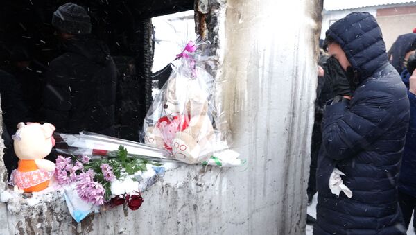 Похороны 5 девочек, погибших при пожаре в Астане - Sputnik Қазақстан