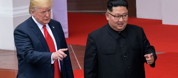 Ким Чен Ын и Дональд Трамп, архивное фото - Sputnik Казахстан