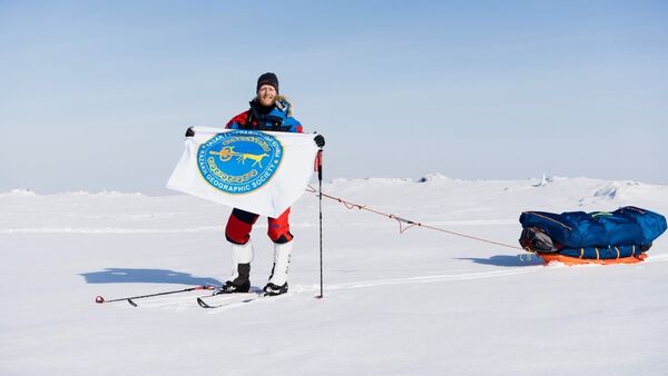 Норвежский исследователь и путешественник Уильям Бихолт впервые в истории независимого Казахстана пытается пересечь озеро Балхаш на лыжах. - Sputnik Казахстан