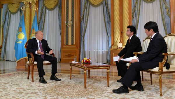 Назарбаев дает интервью телерадиовещательной корпорации NHK и информационному агентству Киодо Цусин - Sputnik Казахстан