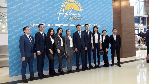 Журналисты перед началом съезда партии Нур Отан - Sputnik Казахстан