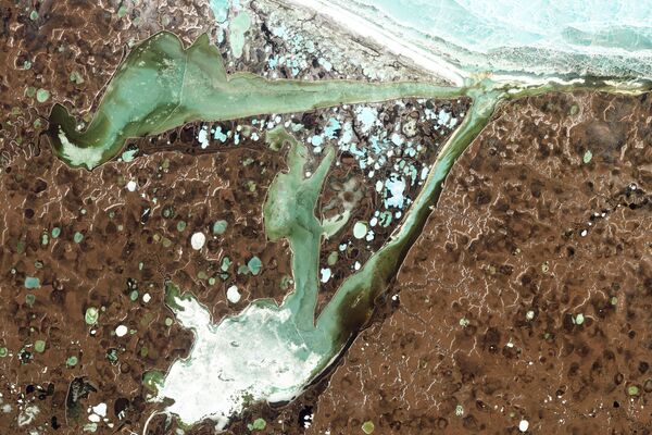 Вид из космоса на Хромскую губу и Омуляхскую губу в Сибири - Sputnik Казахстан