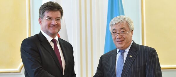 Министры иностранных дел Словакии и Казахстана Мирослав Лайчак и Ерлан Идрисов - Sputnik Казахстан