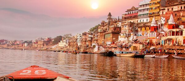 Закат на реке Ганг в Индии  - Sputnik Казахстан