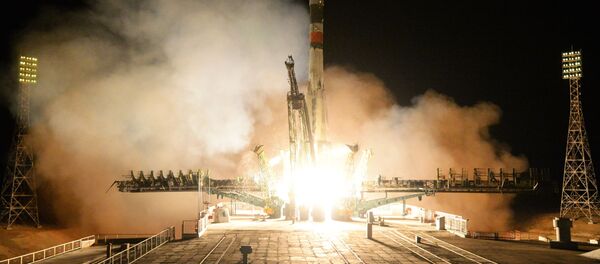 Старт пилотируемого корабля Союз МС-12 Старт пилотируемого корабля Союз МС-12 - Sputnik Казахстан