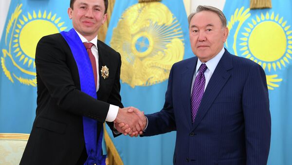 Геннадий Головкин и Нурсултан Назарбаев - Sputnik Казахстан