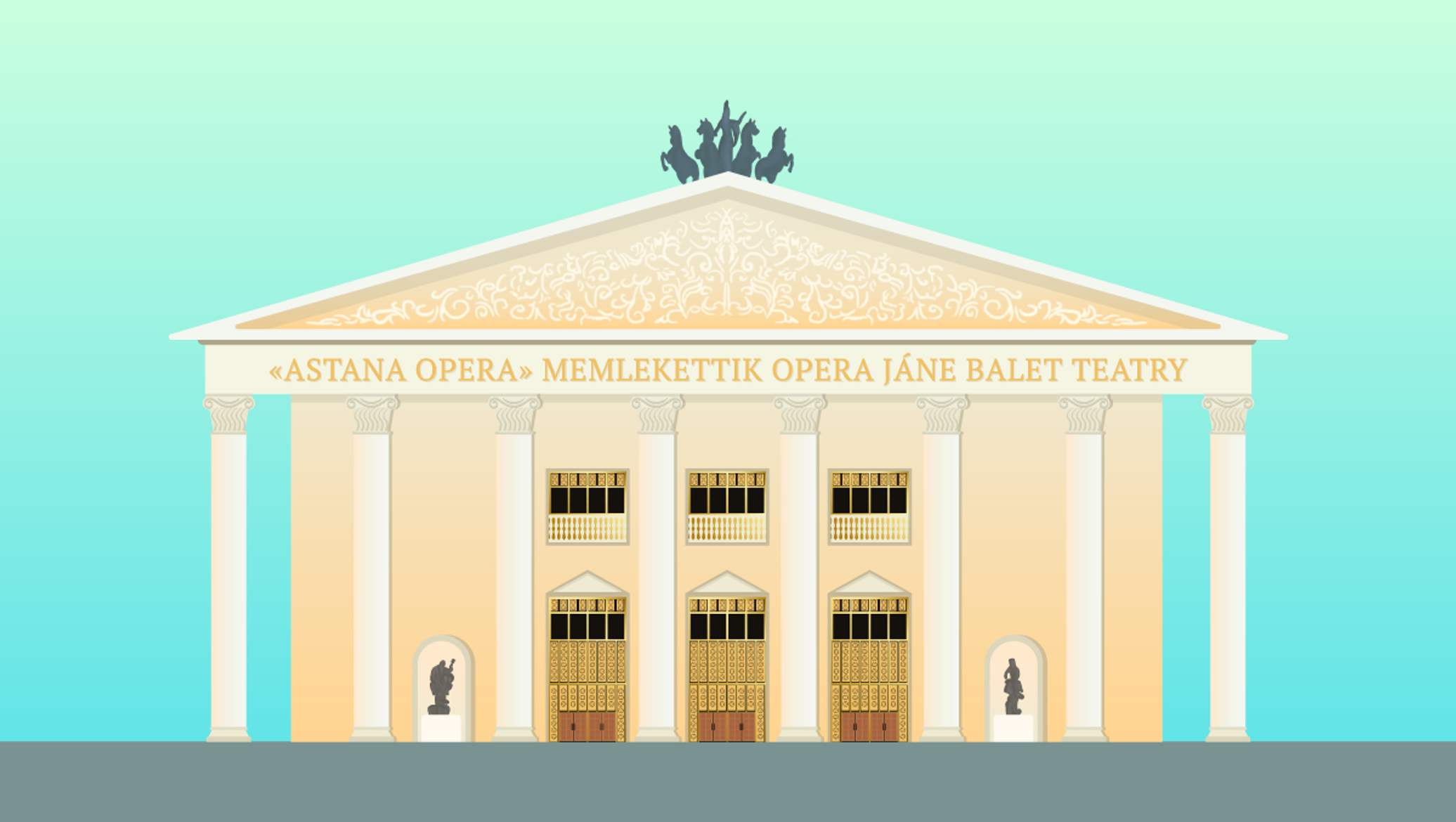 Астана опера фойе