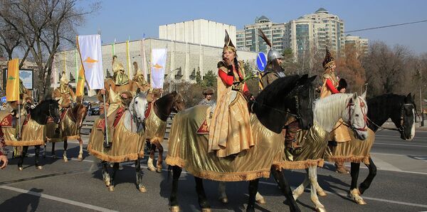 Праздничное шествие в честь праздника Наурыз - Sputnik Казахстан