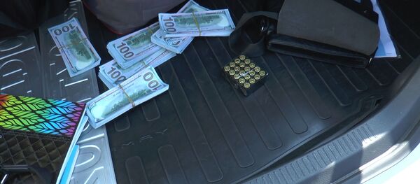 Доллары, травматический пистолет и патроны к нему перевозил в багажнике автомобиля водитель из Алматы - Sputnik Казахстан