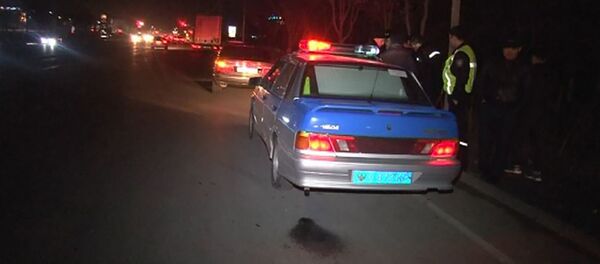 Шымкентте полицей көлігі жол апаты орнында - Sputnik Қазақстан