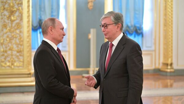 Президент РФ Владимир Путин и президент Казахстана Касым-Жомарт Токаев - Sputnik Казахстан