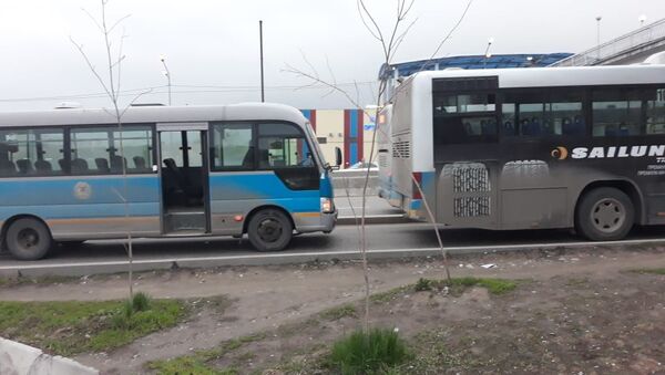 Два пассажирских автобуса столкнулись в Алматы  - Sputnik Казахстан