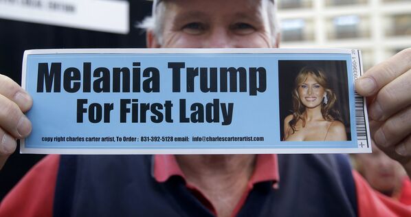 Стронники Дональда Трампа сделали табличку для его супруги Меланьи Трамп - Sputnik Казахстан