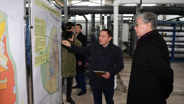  Президент Казахстана Касым-Жомарт Токаев посетил село Косшы - Sputnik Казахстан