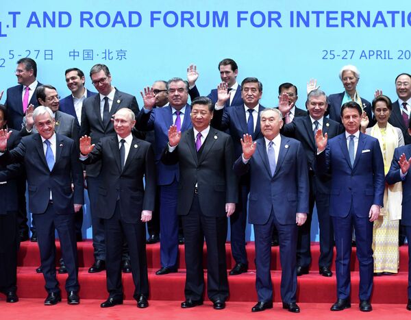 Первый президент Казахстана Нурсултан Назарбаев во время второго форума международного сотрудничества Один пояс, один путь - Sputnik Казахстан