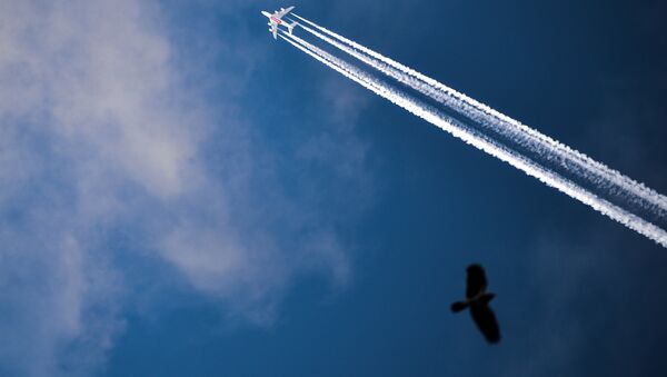 Архивное фото самолета в небе - Sputnik Қазақстан
