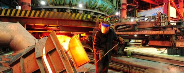Доменная печь на заводе АрмелорМиттал Темиртау Доменная печь на заводе АрмелорМиттал Темиртау - Sputnik Казахстан