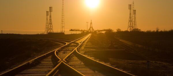 Архивное фото ракеты на космодроме Байконур Архивное фото ракеты на космодроме Байконур - Sputnik Казахстан