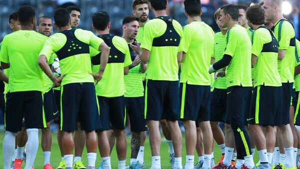 Футбол. Лига чемпионов. Тренировка ФК Барселона - Sputnik Казахстан