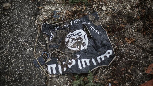 Флаг радикальной исламистской организации Исламское государство. Архивное фото - Sputnik Казахстан